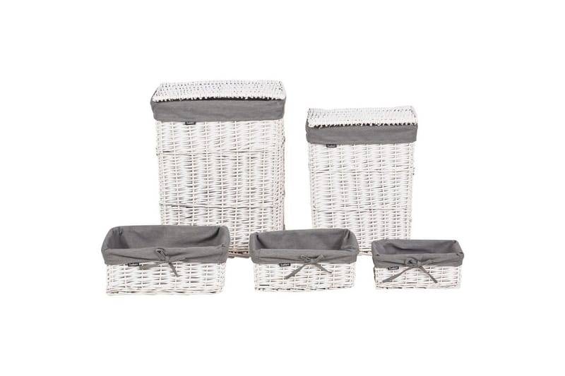 Pyykkikorit Ella Harmaa/valkoinen, Harmaa/valkoinen