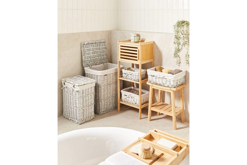 Pyykkikorit Ella Valkoinen - Valkoinen - Säilytys - Piensäilytys - Säilytyskorit