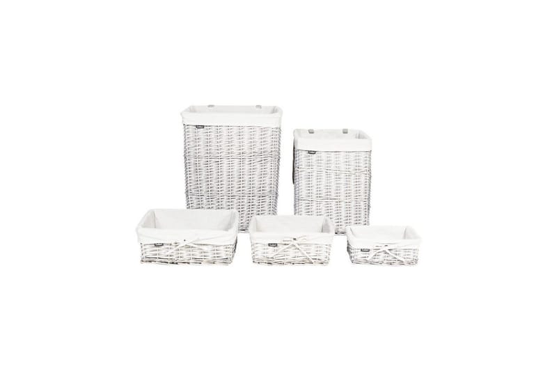 Pyykkikorit Ella Valkoinen - Valkoinen - Säilytys - Piensäilytys - Säilytyskorit