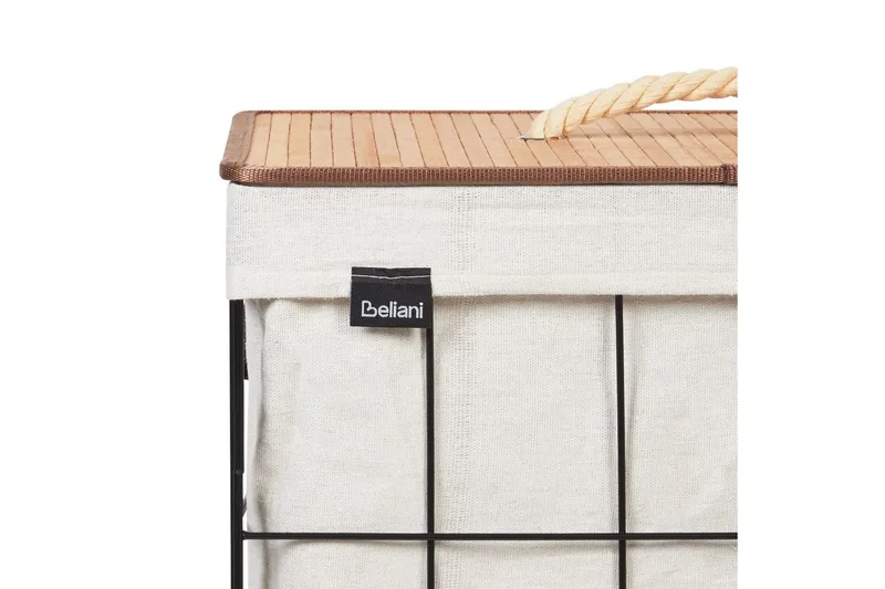 Pyykkikorit Mirissa Musta/Valkoinen/Vaalea Puu - Musta/Valkoinen/Vaalea Puu - Talo & remontointi - Keittiö & kylpyhuone - Keittiö & kodinhoitohuone - Kuivaus & pesutarvikkeet - Pyykkikori