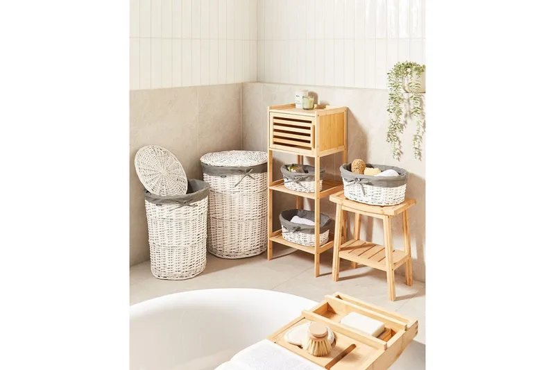 Pyykkikorit Vakari Harmaa/valkoinen - Harmaa/valkoinen - Säilytys - Piensäilytys - Säilytyskorit