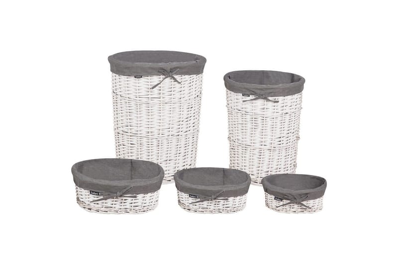 Pyykkikorit Vakari Harmaa/valkoinen - Harmaa/valkoinen - Säilytys - Piensäilytys - Säilytyskorit