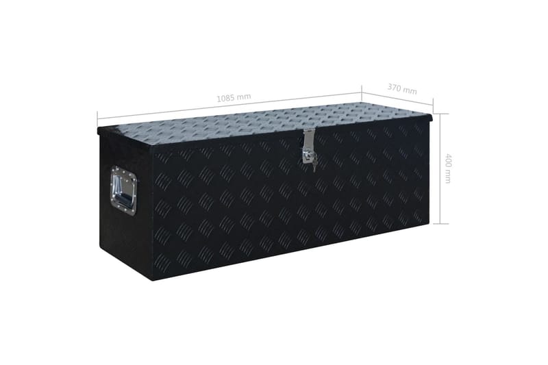 Alumiinilaatikko 1085x370x400 cm musta - Musta - Säilytys - Piensäilytys - Säilytyslaatikko
