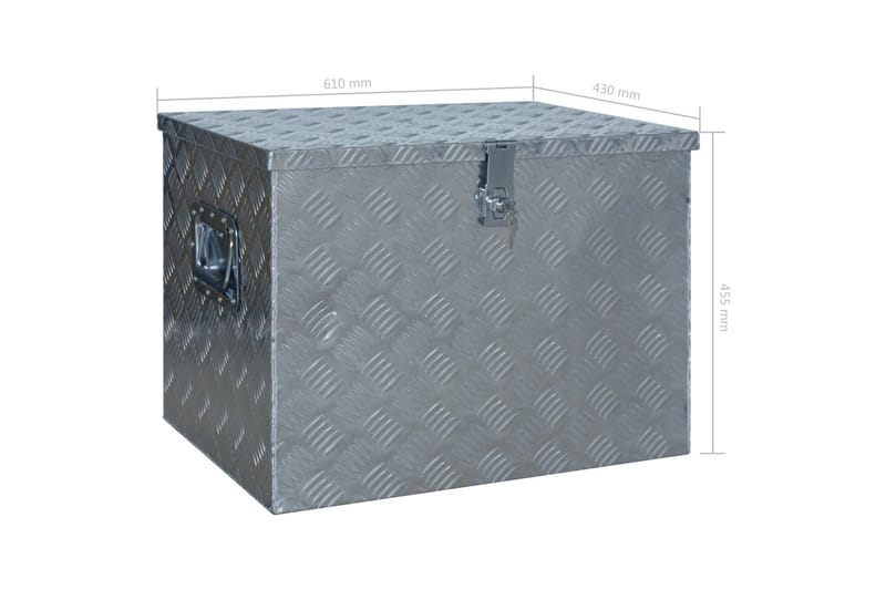 Alumiinilaatikko 610x430x455mm hopea - Hopea - Säilytys - Piensäilytys - Säilytyslaatikko