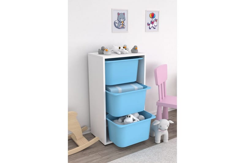 Kelix Säilytyslaatikot 45 cm - Sininen/Valkoinen - Säilytys - Piensäilytys - Säilytyslaatikko