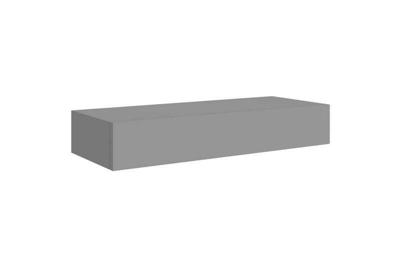 Laatikkohyllyt seinälle 2 kpl harmaa 60x23,5x10 cm MDF - Harmaa - Säilytys - Piensäilytys - Säilytyslaatikko