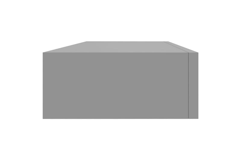 Laatikkohyllyt seinälle 2 kpl harmaa 60x23,5x10 cm MDF - Harmaa - Säilytys - Piensäilytys - Säilytyslaatikko