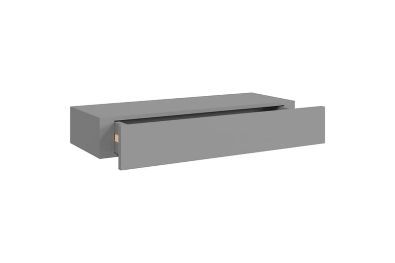 Laatikkohyllyt seinälle 2 kpl harmaa 60x23,5x10 cm MDF - Harmaa - Säilytys - Piensäilytys - Säilytyslaatikko