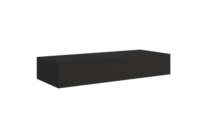 Laatikkohyllyt seinälle 2 kpl musta 60x23,5x10 cm MDF - Musta - Säilytys - Piensäilytys - Säilytyslaatikko