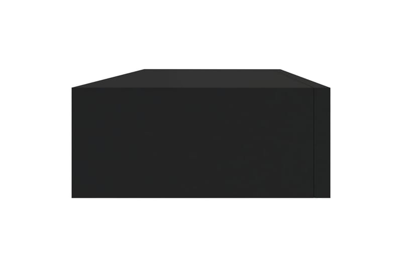 Laatikkohyllyt seinälle 2 kpl musta 60x23,5x10 cm MDF - Musta - Säilytys - Piensäilytys - Säilytyslaatikko