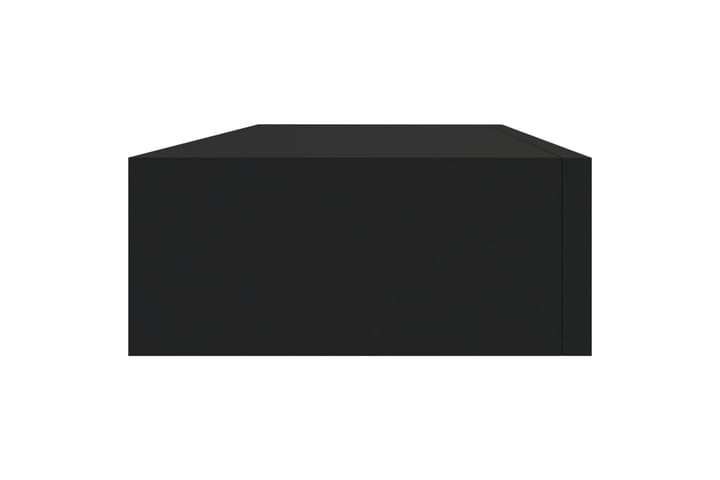 Laatikkohyllyt seinälle 2 kpl musta 60x23,5x10 cm MDF - Musta - Säilytyslaatikko - Laatikko