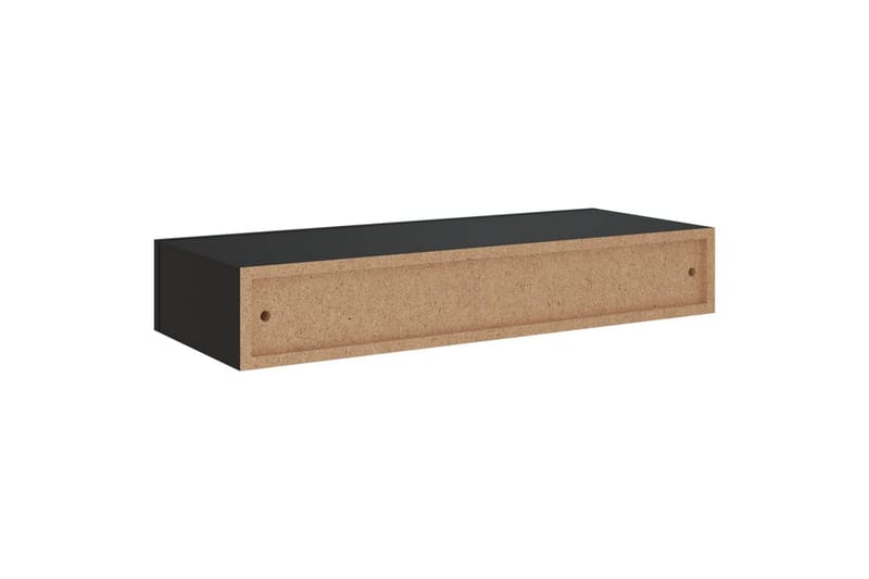 Laatikkohyllyt seinälle 2 kpl musta 60x23,5x10 cm MDF - Musta - Säilytys - Piensäilytys - Säilytyslaatikko