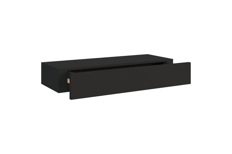 Laatikkohyllyt seinälle 2 kpl musta 60x23,5x10 cm MDF - Musta - Säilytys - Piensäilytys - Säilytyslaatikko