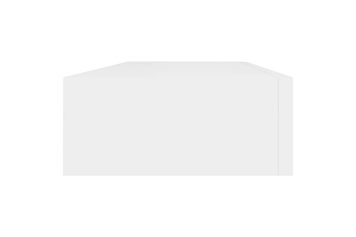 Laatikkohyllyt seinälle 2 kpl valkoinen 60x23,5x10 cm MDF - Valkoinen - Säilytyslaatikko - Laatikko