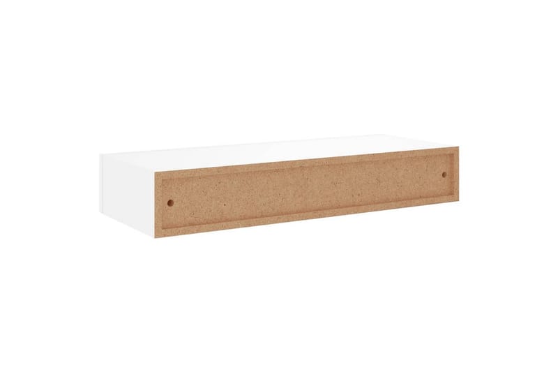 Laatikkohyllyt seinälle 2 kpl valkoinen 60x23,5x10 cm MDF - Valkoinen - Säilytys - Piensäilytys - Säilytyslaatikko