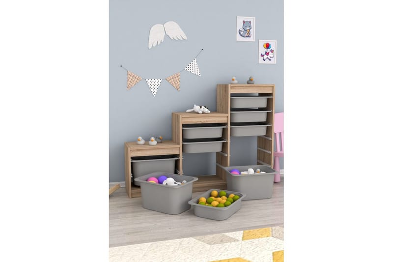 Mobin Säilytyslaatikot 132 cm - Grafiitinharmaa - Säilytys - Piensäilytys - Säilytyslaatikko