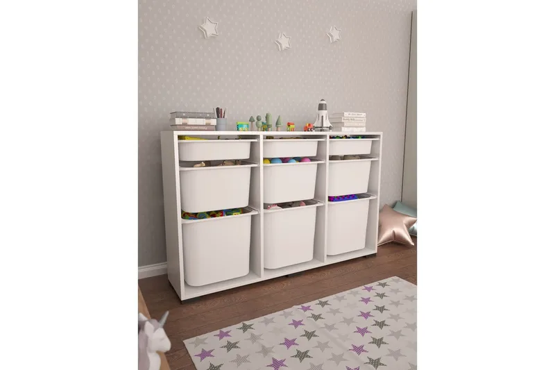 Monikäyttöinen kaappi Belna Valkoinen - Valkoinen - Säilytys - Piensäilytys - Säilytyslaatikko