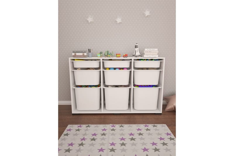 Monikäyttöinen kaappi Belna Valkoinen - Valkoinen - Säilytys - Piensäilytys - Säilytyslaatikko