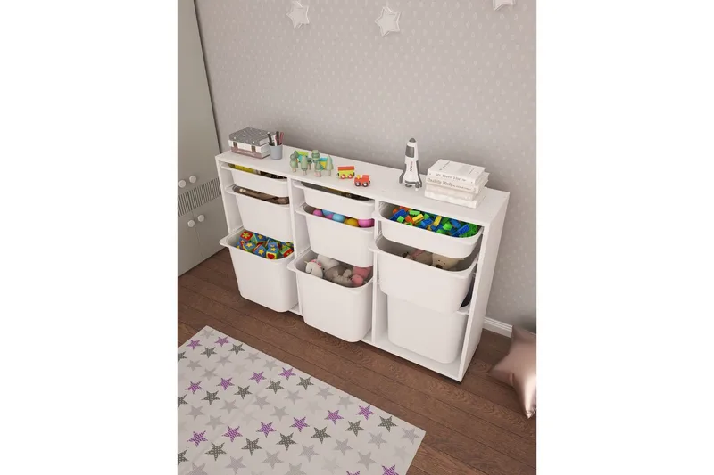 Monikäyttöinen kaappi Belna Valkoinen - Valkoinen - Säilytys - Piensäilytys - Säilytyslaatikko