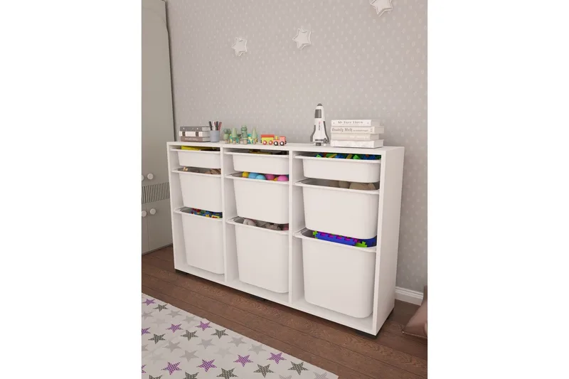 Monikäyttöinen kaappi Belna Valkoinen - Valkoinen - Säilytys - Piensäilytys - Säilytyslaatikko
