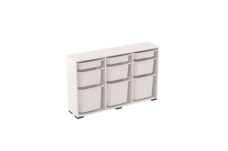 Monikäyttöinen kaappi Belna Valkoinen, Valkoinen