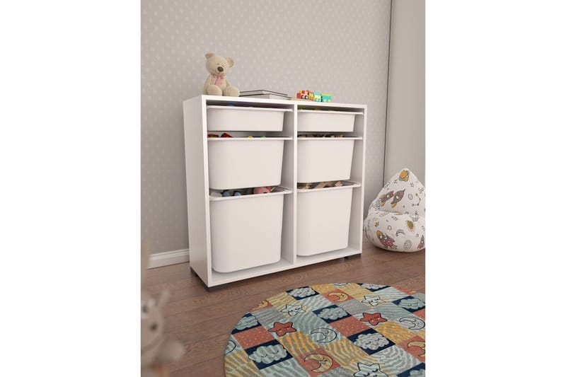 Monikäyttöinen kaappi Carla Valkoinen - Valkoinen - Säilytys - Piensäilytys - Säilytyslaatikko