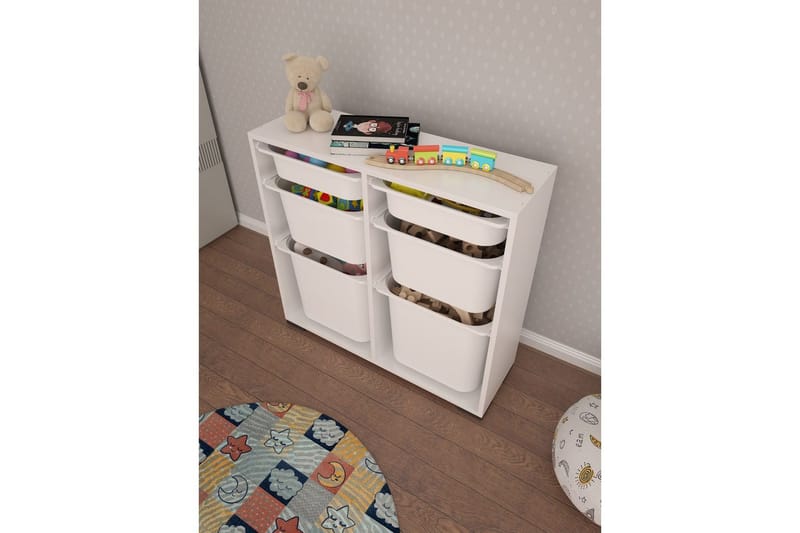 Monikäyttöinen kaappi Carla Valkoinen - Valkoinen - Säilytys - Piensäilytys - Säilytyslaatikko