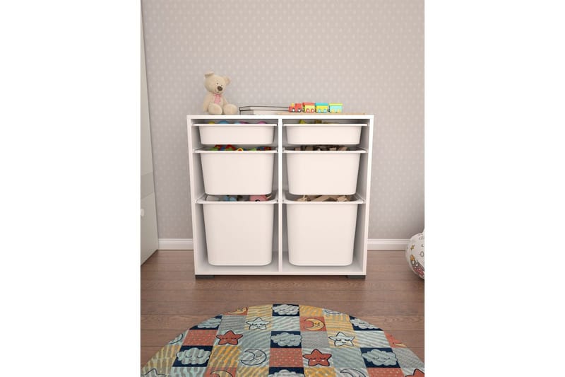 Monikäyttöinen kaappi Carla Valkoinen - Valkoinen - Säilytys - Piensäilytys - Säilytyslaatikko