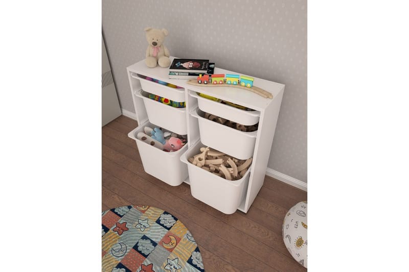 Monikäyttöinen kaappi Carla Valkoinen - Valkoinen - Säilytys - Piensäilytys - Säilytyslaatikko