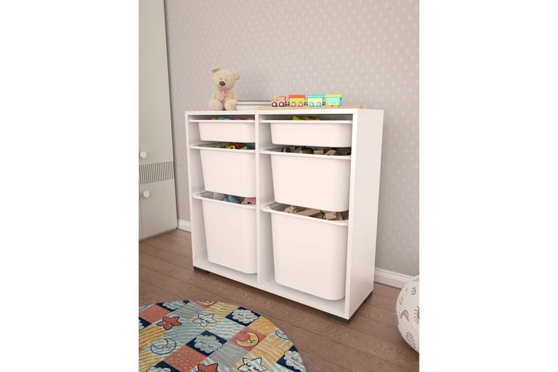 Monikäyttöinen kaappi Carla Valkoinen - Valkoinen - Säilytys - Piensäilytys - Säilytyslaatikko