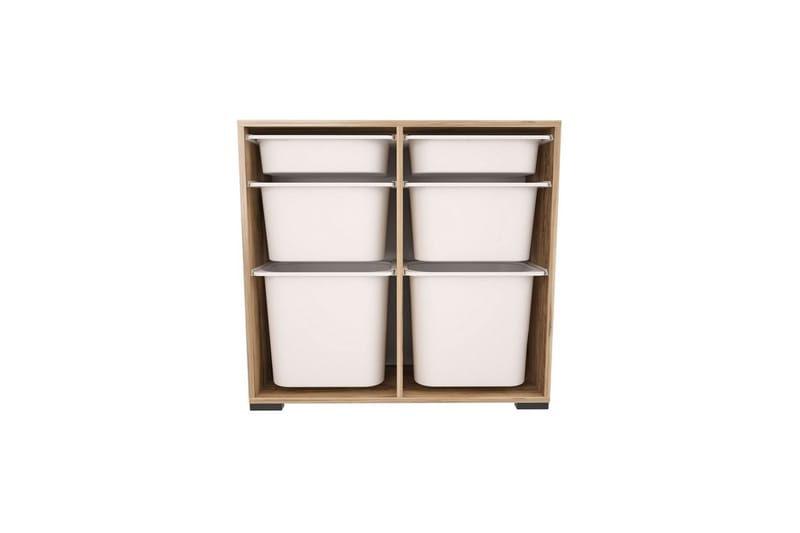 Monikäyttöinen kaappi Carla Pähkinä Valkoinen - Pähkinä Valkoinen - Säilytys - Piensäilytys - Säilytyslaatikko