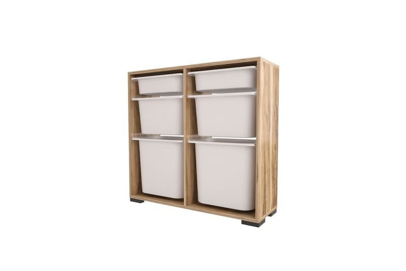 Monikäyttöinen kaappi Carla Pähkinä Valkoinen - Pähkinä Valkoinen - Säilytys - Piensäilytys - Säilytyslaatikko