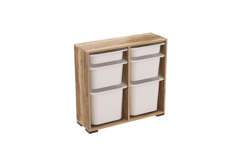 Monikäyttöinen kaappi Carla Pähkinä Valkoinen - Pähkinä Valkoinen - Säilytys - Piensäilytys - Säilytyslaatikko