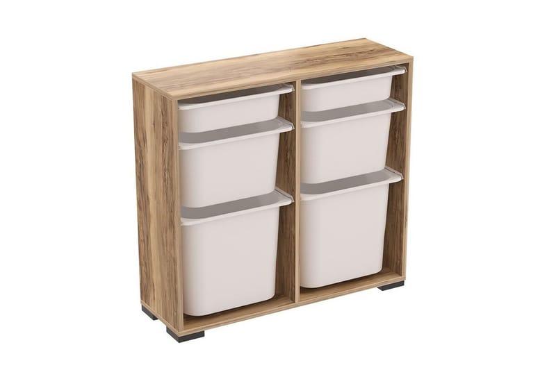 Monikäyttöinen kaappi Carla Pähkinä Valkoinen - Pähkinä Valkoinen - Säilytys - Piensäilytys - Säilytyslaatikko