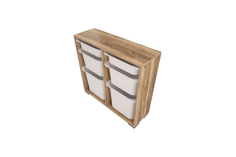 Monikäyttöinen kaappi Carla Pähkinä Valkoinen - Pähkinä Valkoinen - Säilytys - Piensäilytys - Säilytyslaatikko
