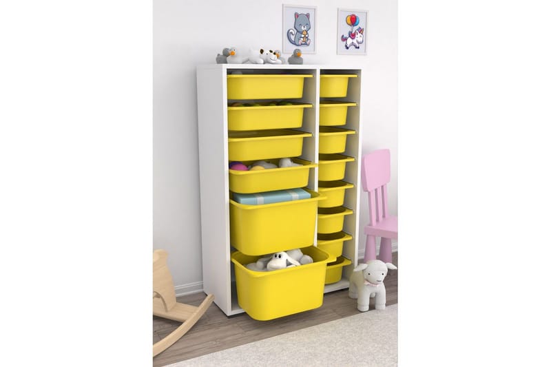 Monikäyttöinen kaappi Core (69,5 x 109 x 30 cm) Keltainen - Keltainen - Säilytys - Piensäilytys - Säilytyslaatikko