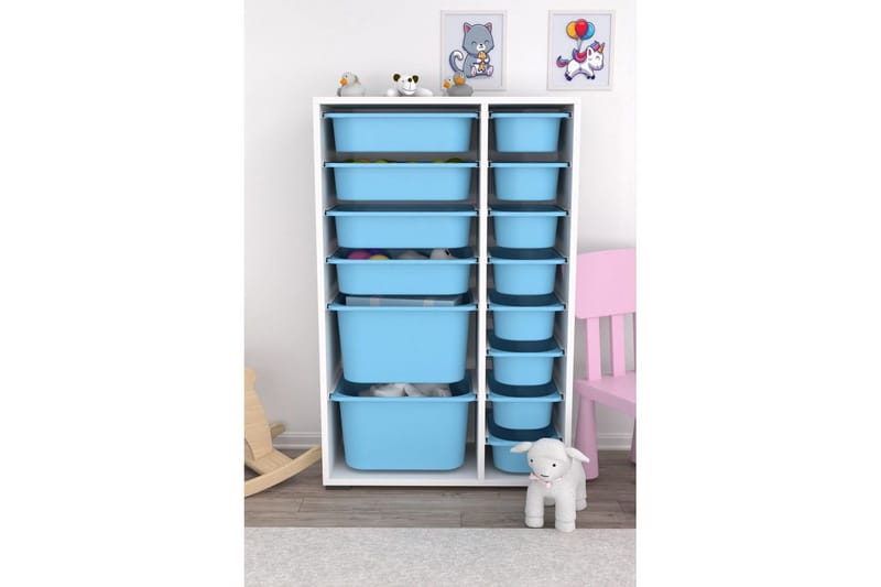 Monikäyttöinen kaappi Core (69,5 x 109 x 30 cm) Sininen - Sininen - Säilytys - Piensäilytys - Säilytyslaatikko