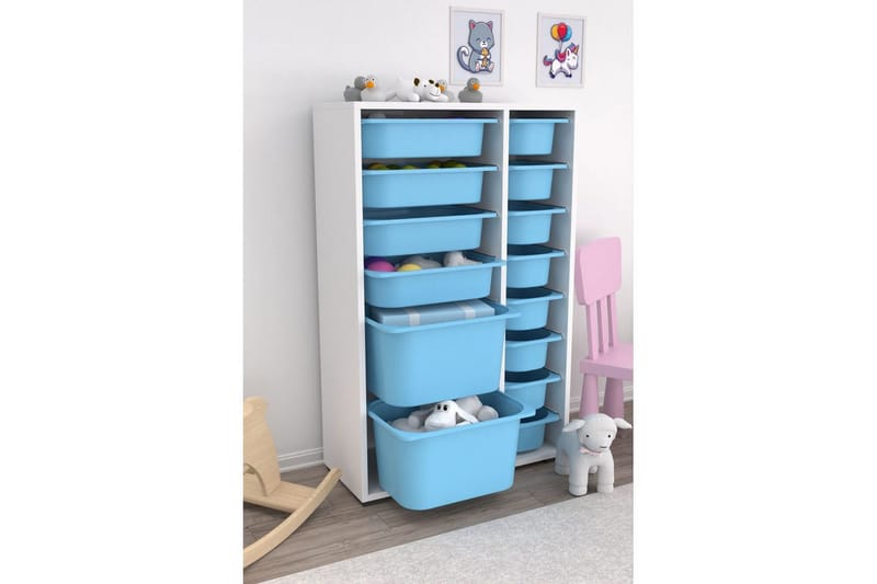 Monikäyttöinen kaappi Core (69,5 x 109 x 30 cm) Sininen - Sininen - Säilytys - Piensäilytys - Säilytyslaatikko