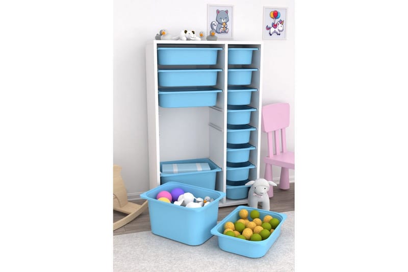 Monikäyttöinen kaappi Core (69,5 x 109 x 30 cm) Sininen - Sininen - Säilytys - Piensäilytys - Säilytyslaatikko
