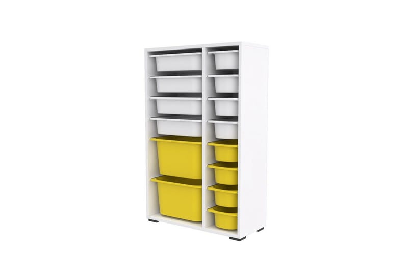 Monikäyttöinen kaappi Core (69,5 x 109 x 30 cm) Valkoinen / Keltainen - Valkoinen / Keltainen - Säilytys - Piensäilytys - Säilytyslaatikko