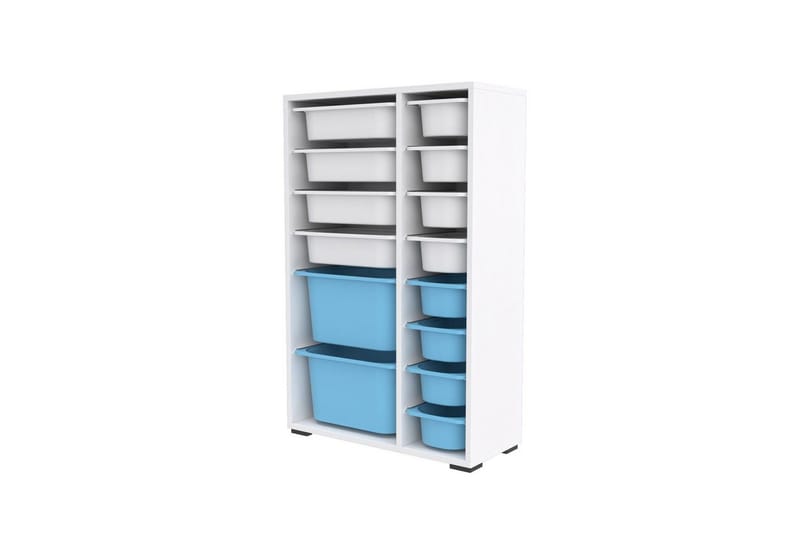 Monikäyttöinen kaappi Core (69,5 x 109 x 30 cm) Valkoinen / Sininen - Valkoinen / Sininen - Säilytys - Piensäilytys - Säilytyslaatikko