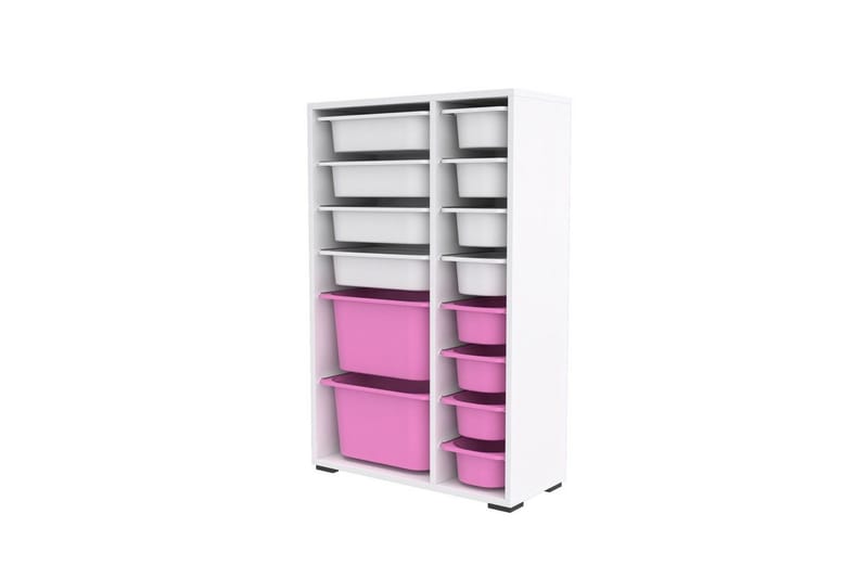 Monikäyttöinen kaappi Core (69,5 x 109 x 30 cm) Valkoinen / Vaaleanpunainen - Valkoinen / Vaaleanpunainen - Säilytys - Piensäilytys - Säilytyslaatikko