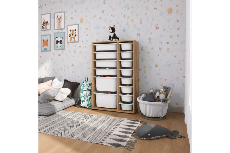 Monikäyttöinen kaappi Core (69,5 x 109 x 30 cm) Pähkinä / Valkoinen - Pähkinä / Valkoinen - Säilytys - Piensäilytys - Säilytyslaatikko