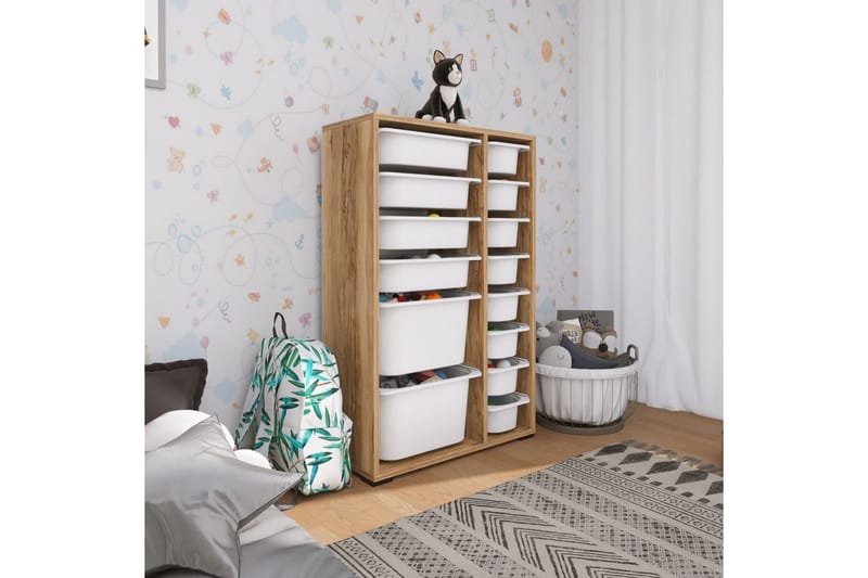 Monikäyttöinen kaappi Core (69,5 x 109 x 30 cm) Pähkinä / Valkoinen - Pähkinä / Valkoinen - Säilytys - Piensäilytys - Säilytyslaatikko