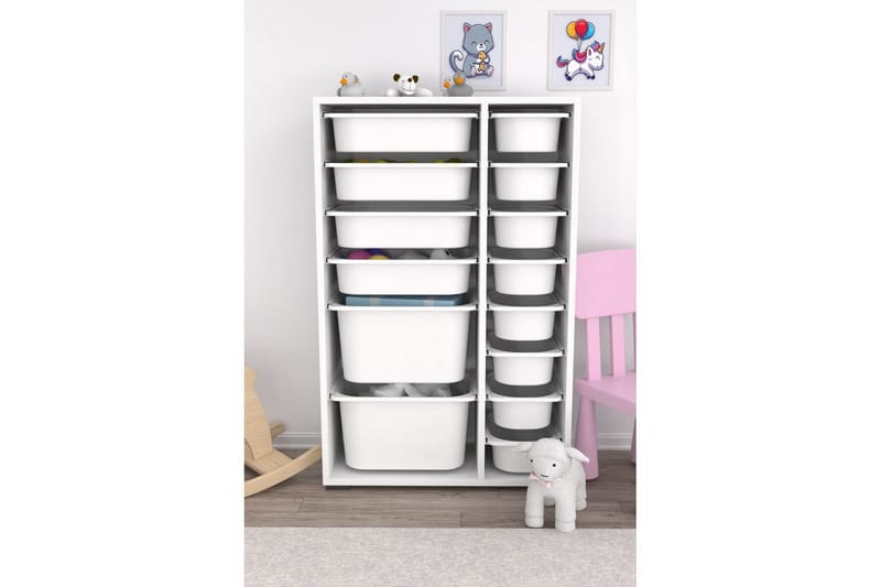 Monikäyttöinen kaappi Havor Valkoinen - Valkoinen - Säilytys - Piensäilytys - Säilytyslaatikko