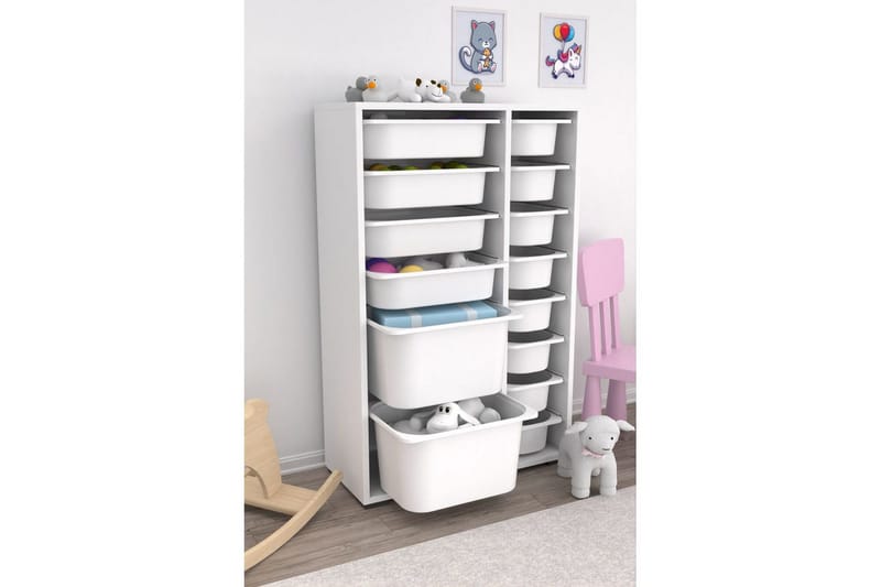 Monikäyttöinen kaappi Havor Valkoinen - Valkoinen - Säilytys - Piensäilytys - Säilytyslaatikko