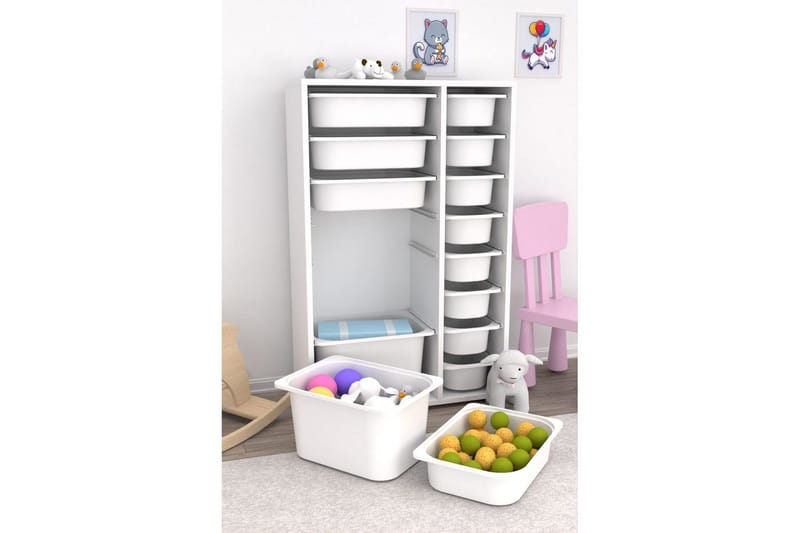 Monikäyttöinen kaappi Havor Valkoinen - Valkoinen - Säilytys - Piensäilytys - Säilytyslaatikko