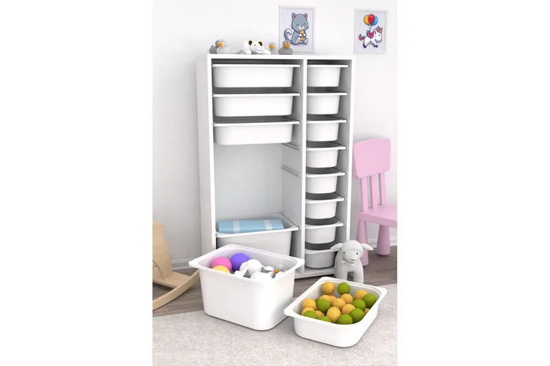 Monikäyttöinen kaappi Havor Valkoinen - Valkoinen - Säilytys - Piensäilytys - Säilytyslaatikko