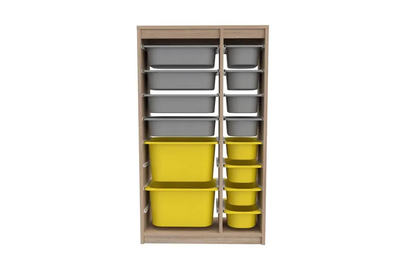 Monikäyttöinen kaappi Montana (69 x 112,2 x 29,6 cm) Sonomo Harmaa / Keltainen - Sonomo Harmaa / Keltainen - Säilytys - Piensäilytys - Säilytyslaatikko