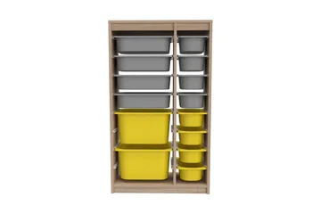 Monikäyttöinen kaappi Montana (69 x 112,2 x 29,6 cm) Sonomo Harmaa / Keltainen